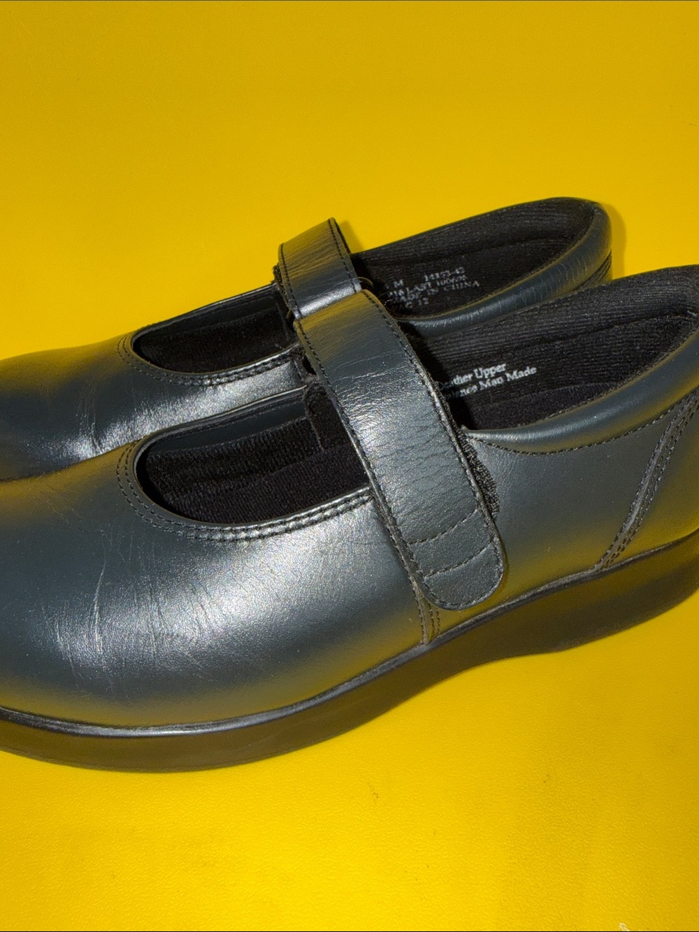 DREW size 5 Women's Black Mary Jane Strap Flats orthopedic comfy diabetic